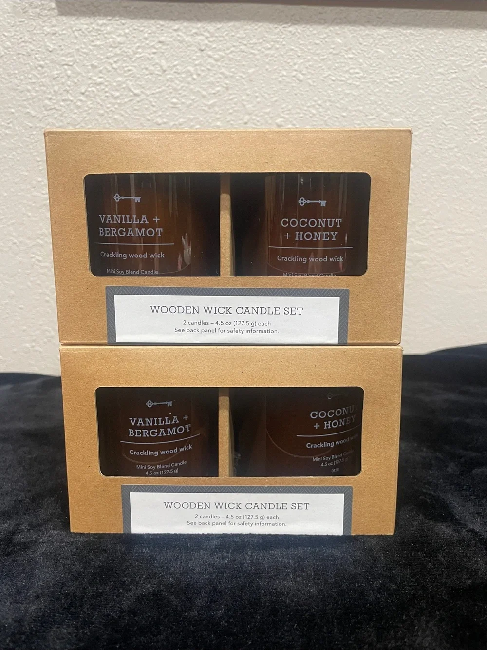 Threshold Wooden Wick Candle Set 2 Sets Included